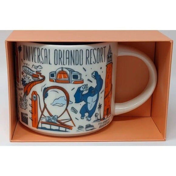 Universal Orlando Resort studio Starbucks Coffee Cup Mug new w/box discontinued - Picture 1 of 8